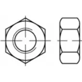 Toolcraft TO-5416899 Zeskantmoeren M27 Thermisch verzinkt 25 stuk(s)