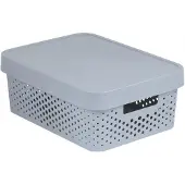 Keter Curver Infinity Serie - Opbergdoos - 11L - Azuur - Grijs - Met Deksel