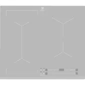 Electrolux EIV63440BS, geïntegreerde inductiekookplaat, zilverkleurig, met 4 kookzones