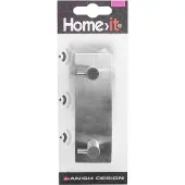 Home>it Kapstokhaak met 2 haken 12 x 4 cm roestvrij staal