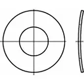 Toolcraft TO-6854436 Veerschijf Binnendiameter: 5 mm DIN 137 Verenstaal 1000 stuk(s)