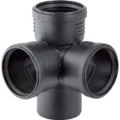 Geberit WC-stortbak, Vertriebs GmbH Geberit Silent-PP hoekaftakking 87,5graden, met contactdozen DN100/100/100