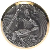 HP Autozubehör Christoffel amulet (Ø x l) 43 mm x 43 mm Goud Goud, Zilver