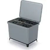 Prosperplast - Keden SYSTEMA afvalbak - 4x10L - Grijs