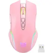 Onikuma CW905 Rosa, draadloze gamingmuis, 2,4 GHz