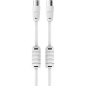 Sinox PRO IEC (m) - IEC (v) coaxkabel | wit | 3 meter