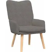 vidaXL Fauteuil Lichtgrijs 63 x 67 x 94 cm Stof