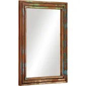 vidaXL Badkamerspiegel 50x70 cm massief acaciahout en glas