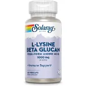 Solaray , L-Lysine Beta Glucan, 1.000 mg, 60 VegCaps (500 mg per capsule)