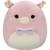 Squishmallows - Hettie - Pink Pig W/Purple Bow Tie 50cm pluche