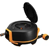 Fiskars Automatische Slanghaspel XL met Wielen | incl. 20 m Tuinslang – 1067548