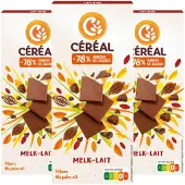 CEREAL 3x Chocoladetablet Melk 80 Gr