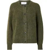 Selected Gebreid vest 'SLFLulu' groen