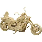 Pebaro houten bouwset motorfiets - uitdagende houten puzzel.