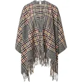 Comma Cape beige / wijnrood / zwart