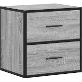 vidaXL Nachtkastje wandgemonteerd 40x31x39,5cm grijs sonoma eikenkleur