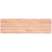 vidaXL Tafelblad natuurlijke rand 140x40x(2-4) cm eikenhout lichtbruin