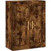 vidaXL Hoge kast 69,5x34x180 cm bewerkt hout gerookt eikenkleurig