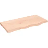 vidaXL Wastafelblad 80x40x(2-4) cm onbehandeld massief hout