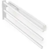 Emuca Handdoekenrek verlengbaar, 3 armen, 440 mm, Aluminium, Wit