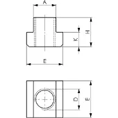 AMF D508 10 opsp T-moer M12X16