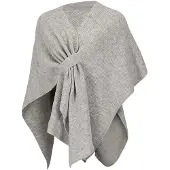 Sarlini Dames poncho one size - licht grijs
