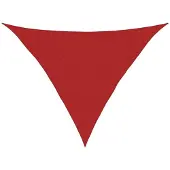 vidaXL Zonnezeil 160 g/m² 3,5x3,5x4,9 m HDPE rood