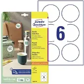 Avery Zweckform ronde etiketten, diameter 80 mm, wit, permanent klevend, 60 etiketten, 10 vellen - 2 stuks