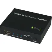 Techly IDATA HDMI-AI4K Audio-invoeger SPDIF 5.1CH, analoog 3.5mm 2CH naar HDMI 4K30Hz