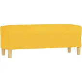 vidaXL Bankje 100x35x41 cm stof lichtgeel