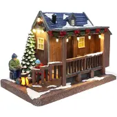 Santaville Residential Caravan with LED Polyresin 22cm