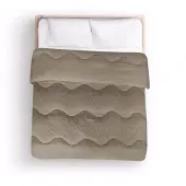 Zydante Dekbed Zonder Overtrek - Hoesloos Dekbed - Easy Dekbed - Tufted Curve - Bruin / 240x200 (2)