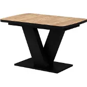 Vicco Eettafel Fenaro Goudkleurig Eiken/Zwart 120-160 x 80 cm uitschuifbaar, Model 57997