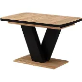 Vicco Eettafel Fenaro Zwart/Eiken 120-160 x 80 cm uitschuifbaar, Model 57996