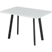 Vicco Eettafel Tisko, Wit/Zwart, 120-160 x 80 cm met uitschuifbaar tafelblad