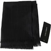 Dolce&Gabbana Gray 100% gestreepte wollen patroon wrap heren sjaal