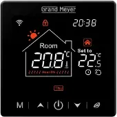 Grand Meyer Programmeertbare Wi-Fi thermostaat SN-20, 16A, 230 V, Zwart