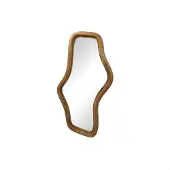 MySons Spiegel Wavy mangohouten lijst 80x44 cm - Naturel