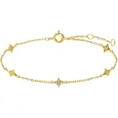 Lucardi Armband 'Modernes Basic' goud