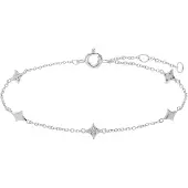 Lucardi Armband 'Modernes Basic' zilver