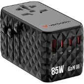 Verbatim Charge n Travel GaN III Reislader 85 W 1x USB-A, 3x USB-C USB PD, USB PD 3.1, QC 3.0, QC 4+, PPS, Fast Charge, SuperCharge, Adaptive Fast Charge