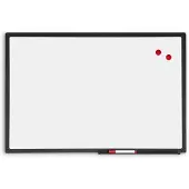 Ivol Whiteboard met zwart frame - Emaille - Magnetisch - 120x180 cm