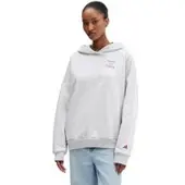 Adidas Dames 3 Strepen Studio Hoodie Light Grey Heather