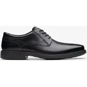 Clarks Wendell LaceII Zwarte Leren Schoenen