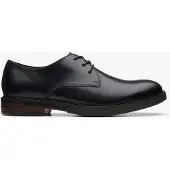 Clarks Paulson Effen Zwarte Leren Schoenen