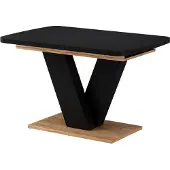 Vicco Eettafel Fenaro, Zwart/Goudkleurig Eiken, 120-160 x 80 cm uitschuifbaar