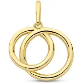 New Bling - 9NBG-0925 - 14K geelgouden Hanger – Cirkels – Dames Hanger