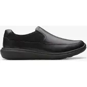 Clarks Watchet Stap Zwarte Leren Schoenen