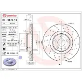 Brembo 09.D059.1X Remschijf