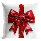 Markizeta Kerst Sierkussenhoes 40x40cm met Glitter Knit Print